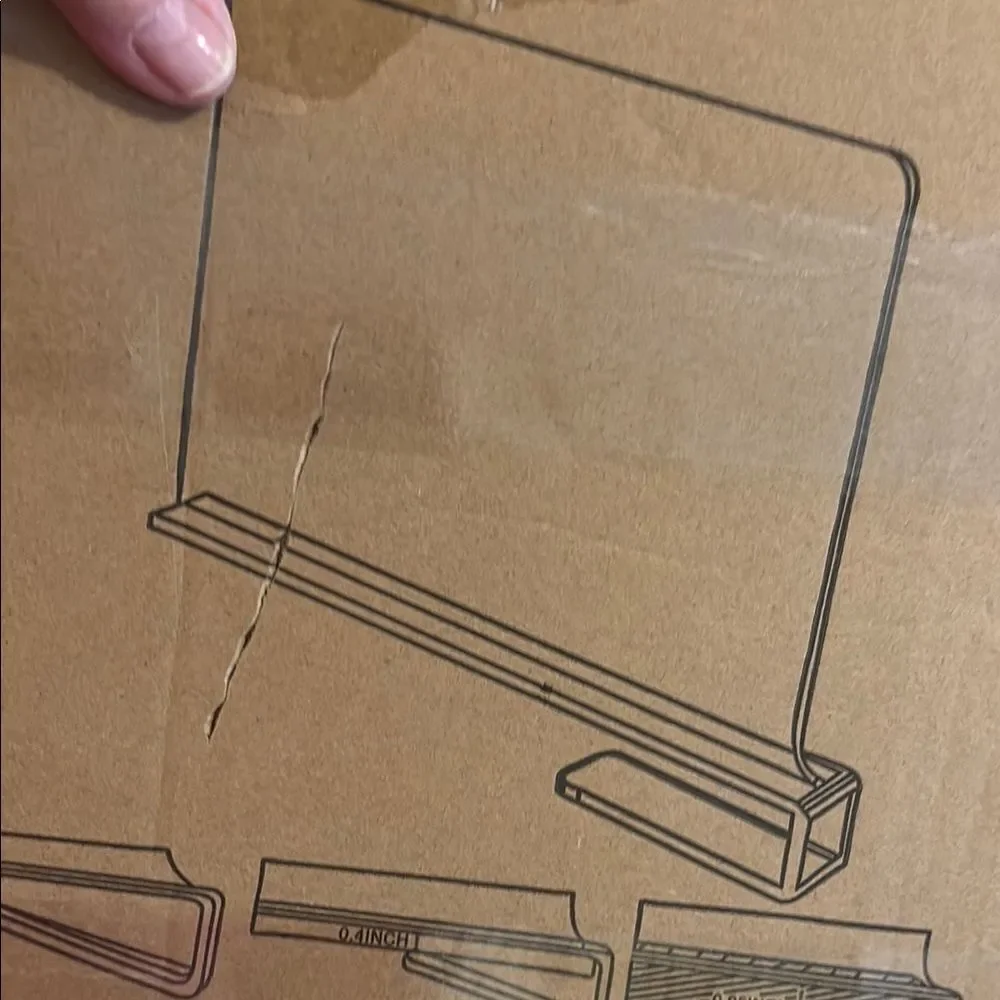 Acrylic Shelf Dividers - Clear. Six pack